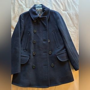 J. Crew Mens Dock Peacoat With Primalof
